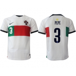 Portugal Pepe #3 Bortatröja VM 2022 Kortärmad