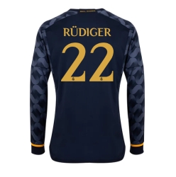 Real Madrid Antonio Rudiger #22 Bortatröja 2023-24 Långärmad