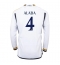 Real Madrid David Alaba #4 Hemmatröja 2023-24 Långärmad