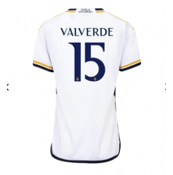 Real Madrid Federico Valverde #15 Hemmatröja 2023-24 Dam Kortärmad