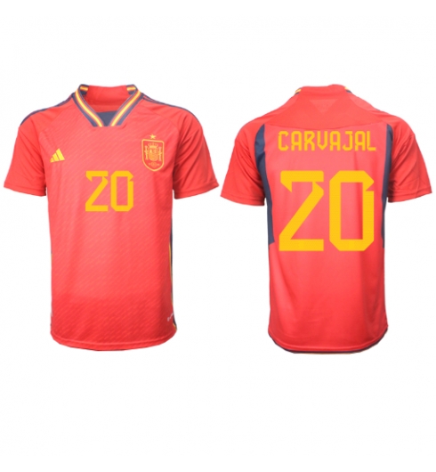 Spanien Daniel Carvajal #20 Hemmatröja VM 2022 Kortärmad