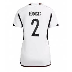 Tyskland Antonio Rudiger #2 Hemmatröja VM 2022 Dam Kortärmad