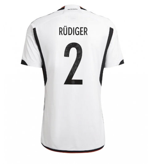 Tyskland Antonio Rudiger #2 Hemmatröja VM 2022 Kortärmad