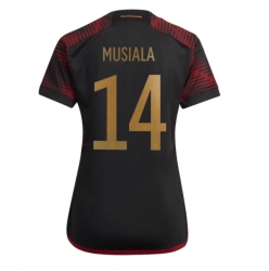 Tyskland Jamal Musiala #14 Bortatröja VM 2022 Dam Kortärmad