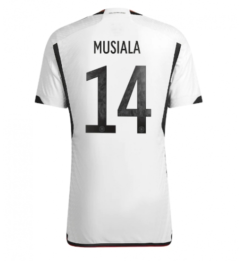 Tyskland Jamal Musiala #14 Hemmatröja VM 2022 Kortärmad
