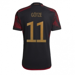 Tyskland Mario Gotze #11 Bortatröja VM 2022 Kortärmad