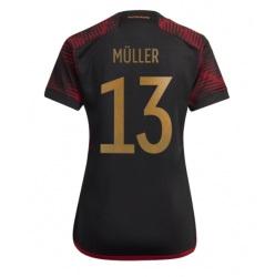 Tyskland Thomas Muller #13 Bortatröja VM 2022 Dam Kortärmad